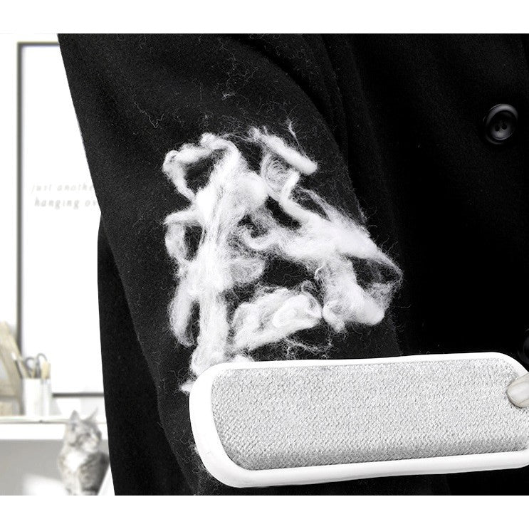 Perie Electrostatică, Pentru Curățarea Părului De Pe Haine Și Tapițerii, 2 Fețe, Autocurățare, 33 x 7,5 cm, Gri - vivimall.ro