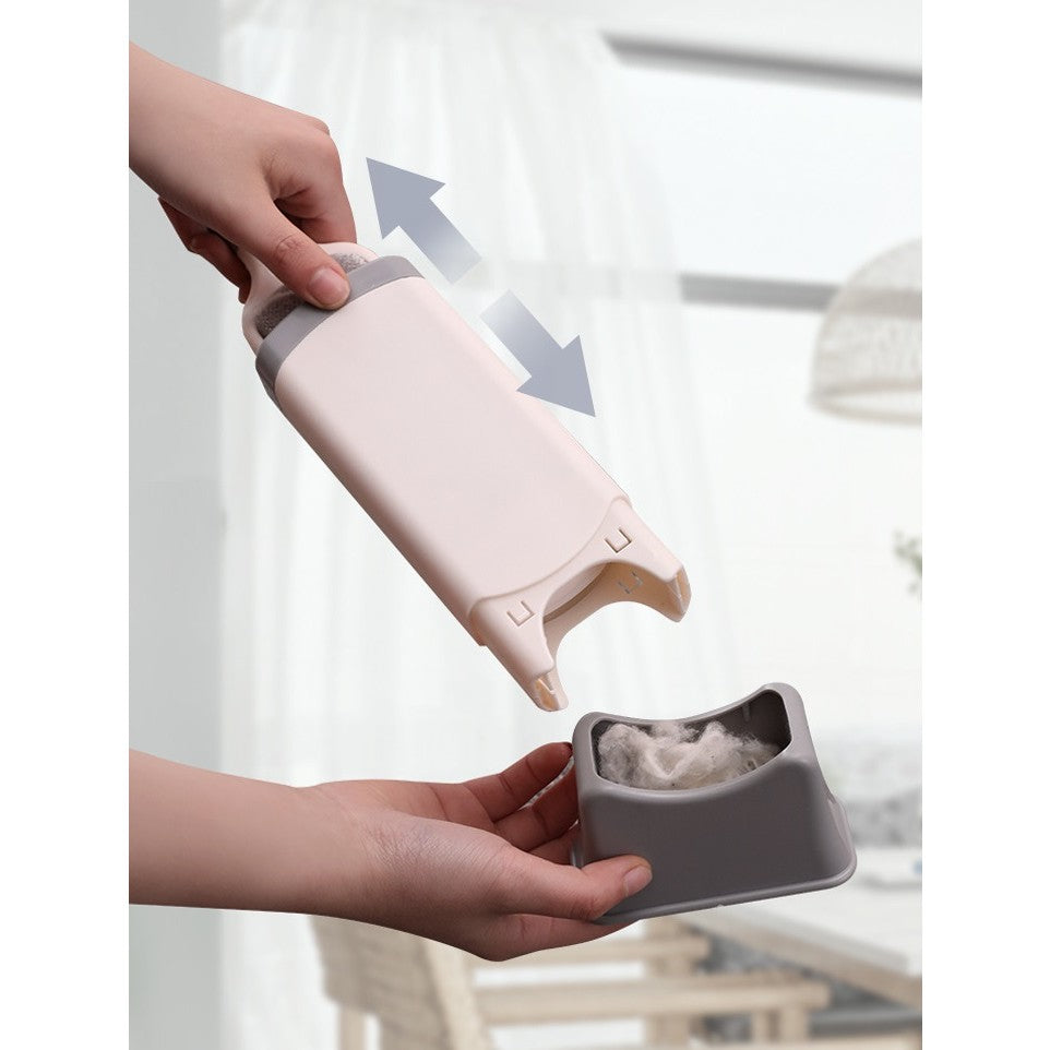 Perie Electrostatică, Pentru Curățarea Părului De Pe Haine Și Tapițerii, 2 Fețe, Autocurățare, 33 x 7,5 cm, Gri - vivimall.ro