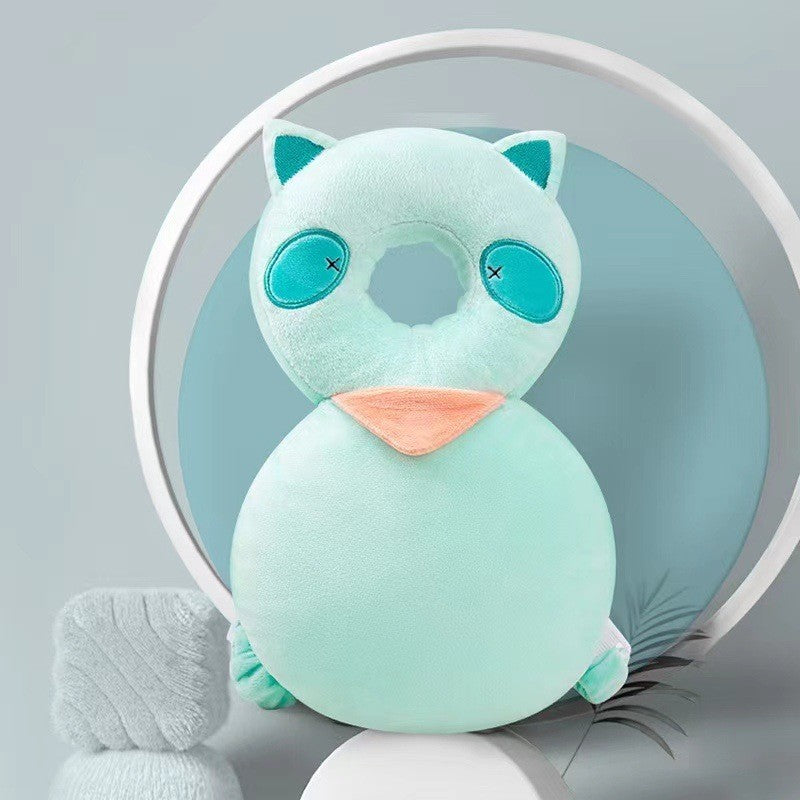 Perna tip Rucsac pentru Protectia Capului, Vivimall, Tetiera tip Raton, pentru Bebelusi, 33x6x19 cm, 180 g, Turcoaz - vivimall.ro