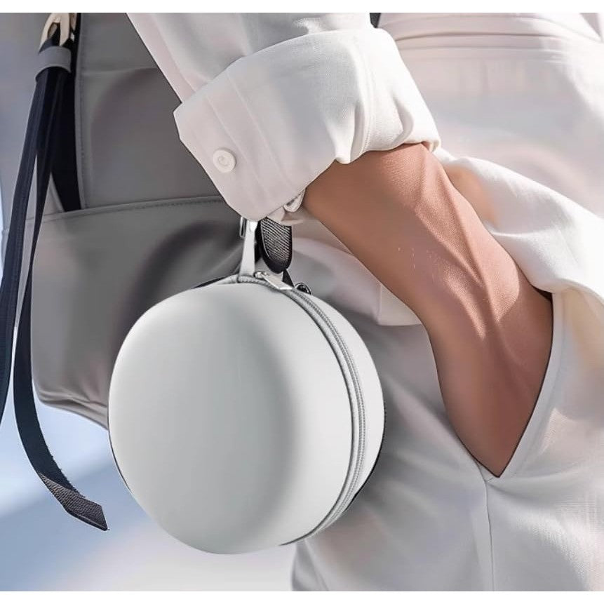 Perna de Calatorie in Forma de U, Vivimall, Pentru Gat si Cap, Umplutura din Spuma cu Memorie, 30x30 cm, Sistem Prindere Capse, Cutie de Depozitare, Roz - vivimall.ro