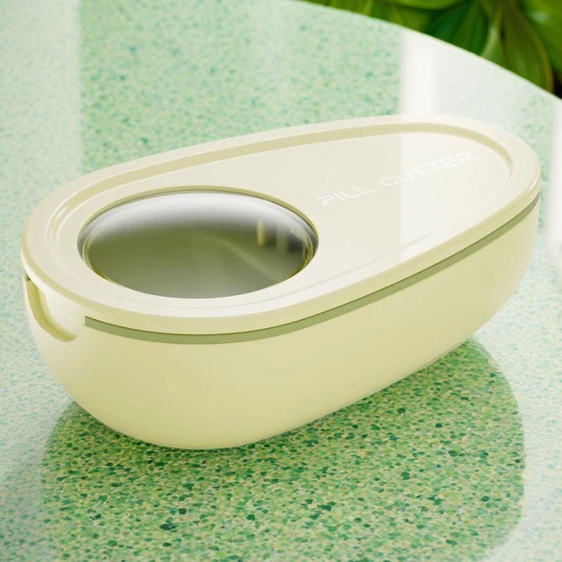 Cutie Taiat Pastile si Depozitare Medicamente, Vivimall, Galbena, 8x5x2.65 cm, Compacta si Portabila, Ideala Pentru Calatorii - vivimall.ro