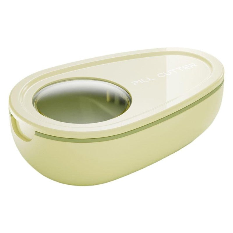 Cutie Taiat Pastile si Depozitare Medicamente, Vivimall, Galbena, 8x5x2.65 cm, Compacta si Portabila, Ideala Pentru Calatorii - vivimall.ro