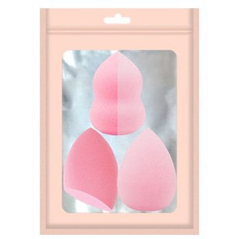 Комплект гъби за грим, Premium, розови, 3 броя