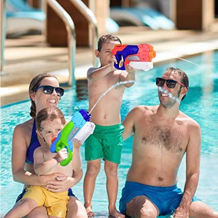 Pistol cu Apa pentru Copii, Rezervor, Pentru Piscina/Plaja, Vivimall, 6ani+, Verde/Albastru, 550ML - vivimall.ro