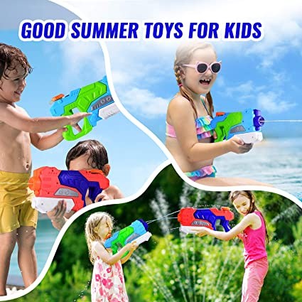 Pistol cu Apa pentru Copii, Rezervor, Pentru Piscina/Plaja, Vivimall, 6ani+, Verde/Albastru, 550ML - vivimall.ro