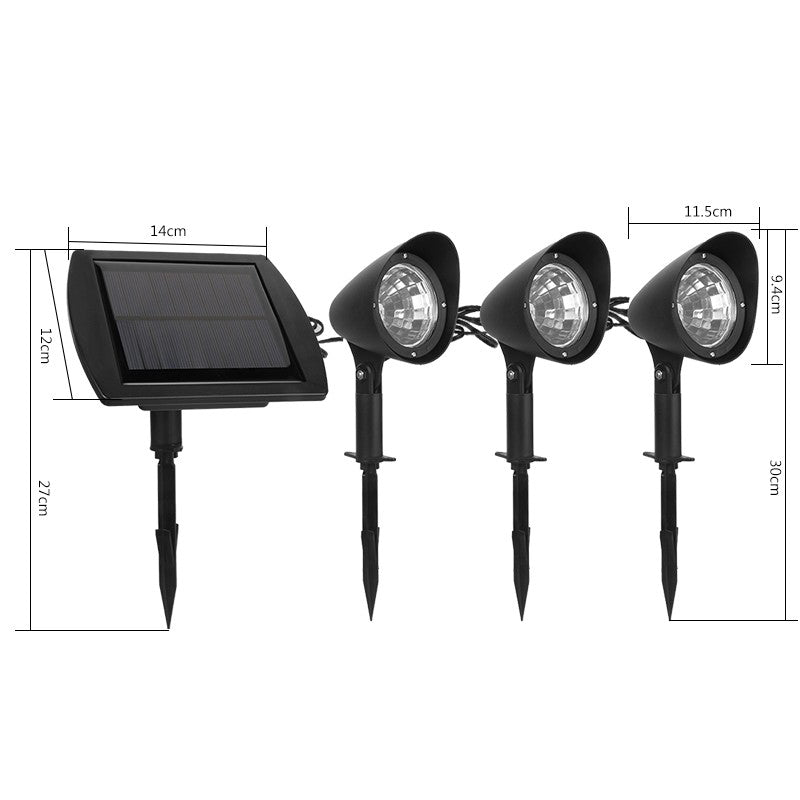Lampa solara de tip decoratiune pentru gradina, Vivimall, model 3 felinare, alb rece - vivimall.ro