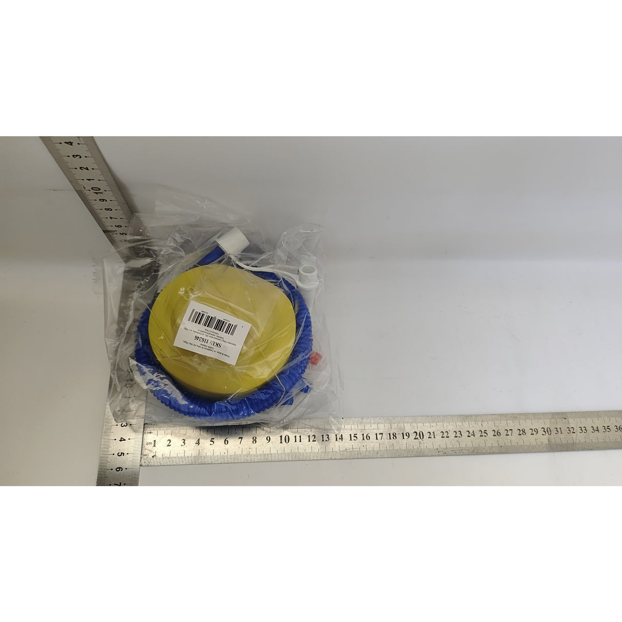 Pompa de picior, cu 3 adaptoare de valva, Air Step, Vivimall, Galben-Albastru - vivimall.ro