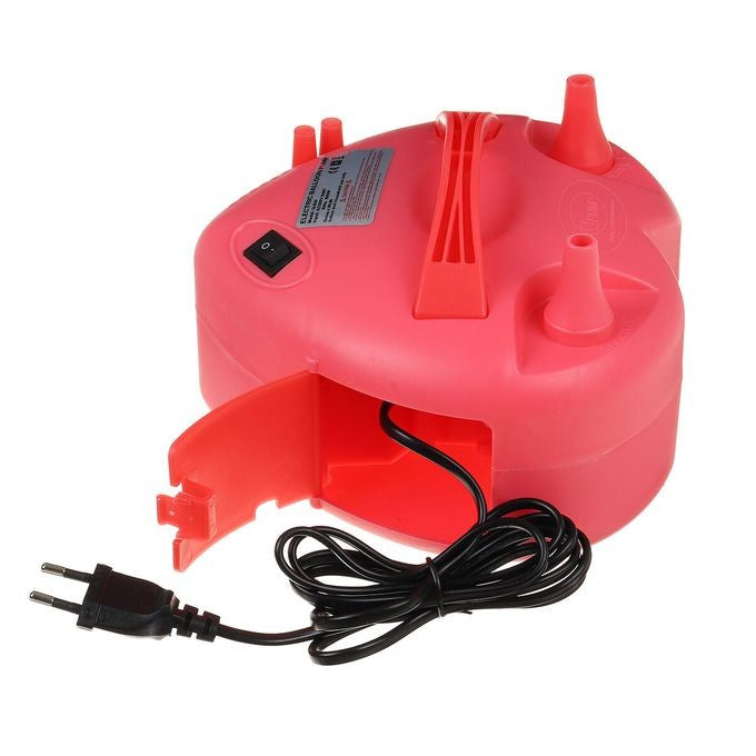 Pompa Electrica Pentru Umflat Baloane, 600 W, in Forma de Inima, Doua Capete de Umflat, din Plastic, Rosu - vivimall.ro