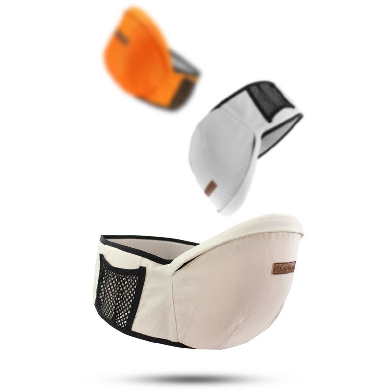 Port-Bebe Ergonomic Ajustabil cu Scaun, 3 Pozitii, Bumbac Respirabil, pentru Copii 0-3 Ani, 20 kg Maxim, 25 x 22 x 18 cm, Gri - vivimall.ro