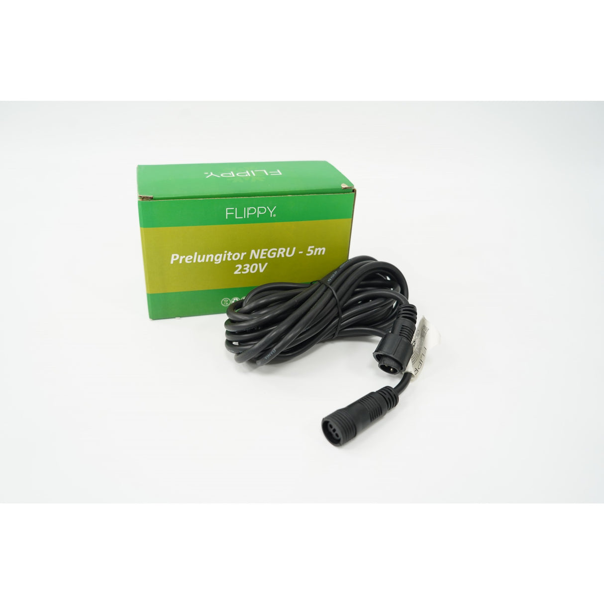 Prelungitor, Vivimall, cauciuc, 220 volti, 5 metri, fir negru - vivimall.ro