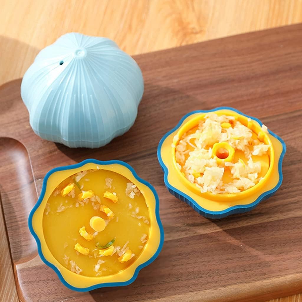 Presa Manuala pentru Usturoi, Vivimall, Model Usturoi, 7 x 7.5 cm, din Plastic, Albastru Deschis - vivimall.ro