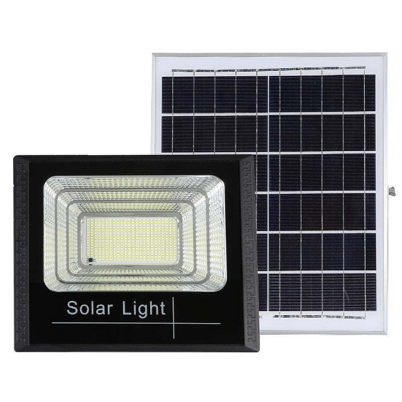 Proiector LED SMD 300W cu incarcare solara Vivimall, panou solar, cu telecomanda, suport prindere, material ABS, 15AH, 400 LED-uri, temperatura culoare 6500k, 32x26x9 cm, negru - vivimall.ro