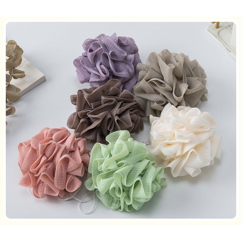 Prosop de Baie, Vivimall, 2in1, cu Burete din Plasa, 17 x 17 cm, Verde - vivimall.ro