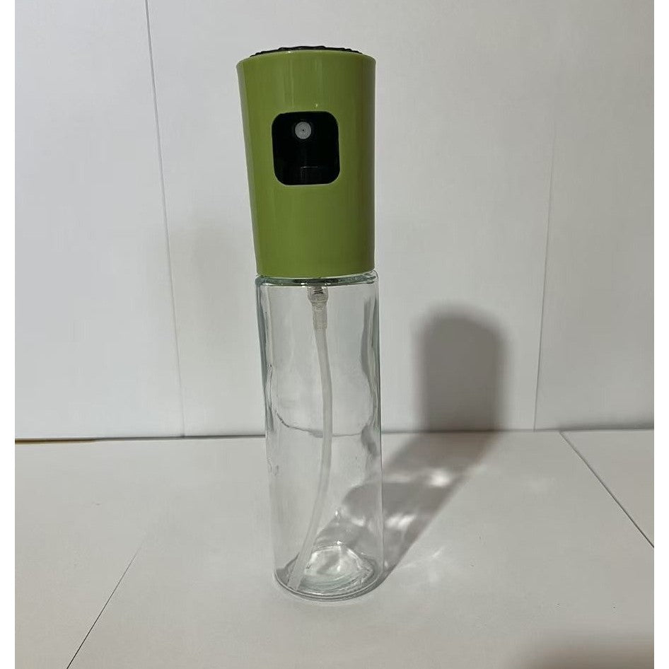 Pulverizator Ulei, Otet, Vivimall, din Sticla, 100 ml, Reincarcabil, 18.3 x 4.3 cm, Masura 90 ml, Capac Mat, Verde - vivimall.ro