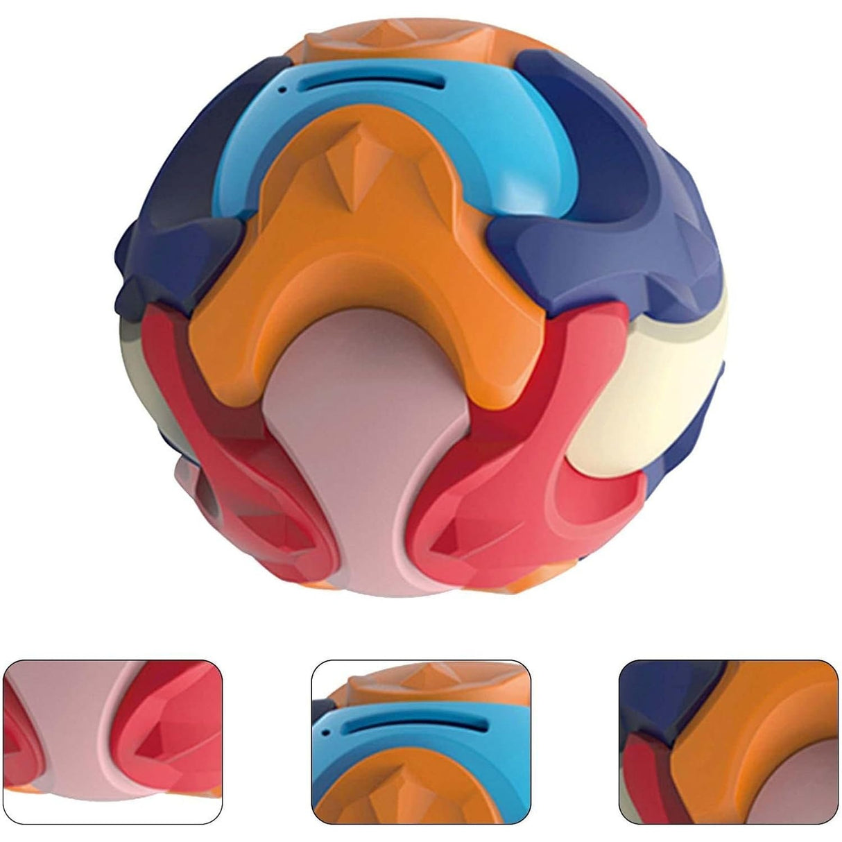 Pusculita Sub Forma de Minge, Vivimall, de Construit, se Asambleaza/Dezasambleaza, din Plastic, 16.5x16.5x16.5, Multicolor - vivimall.ro