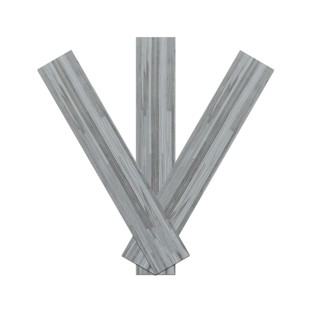 Set 36 Placi Autoadezive pentru Pardoseala, Flippy, din PVC, Impermeabil, Ignifug, Usor de Curatat, Dimensiune Placa 91.44 x 15.24 cm, Grosime 1.5 mm, Acoperire 5 m2, Model 4, Gri - vivimall.ro