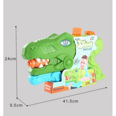 Pistol cu Apa pentru Copii, Rezervor, Pentru Piscina/Plaja, Vivimall, 6ani+, Tiranozaur, 3 duze, Verde, 1440ML - vivimall.ro