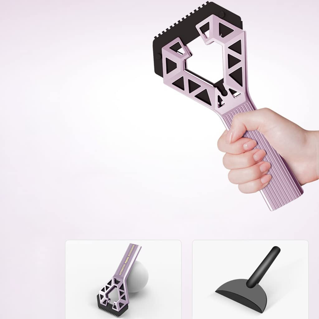 Racleta Auto pentru Zapada cu Doua Capete, Vivimall, Universala, Deszapezire Masina, cu Maner, Ergonomica, Detasabila, pentru Geamuri si Caroserie, Usor de Utilizat, 61x12.5 cm, Mov - vivimall.ro