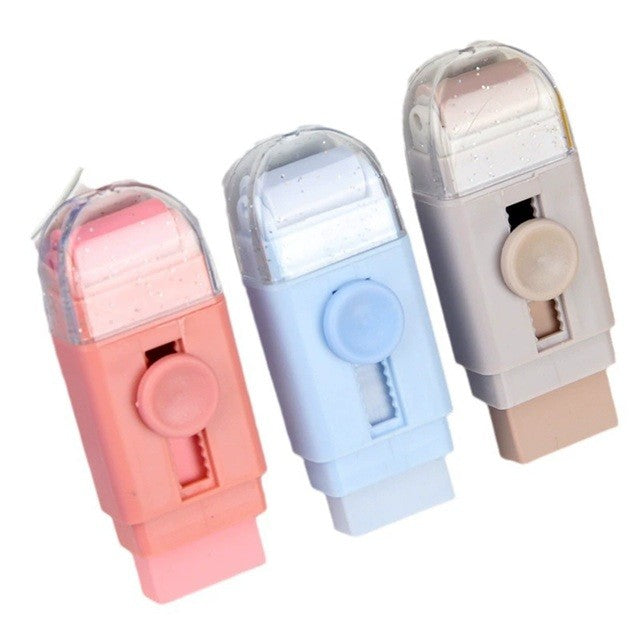 Radiera, Vivimall, cu 2 Rezerve, Reglare Pull-Push, din Cauciuc, Kaki - vivimall.ro