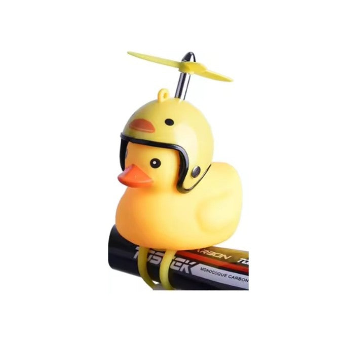 Ratusca Decorativa, Vivimall, pentru Bicicleta, Motocicleta, Masina, cu Sistem de Prindere, Lumini, 7.5 x 9 cm, cu Casca, Galben - vivimall.ro