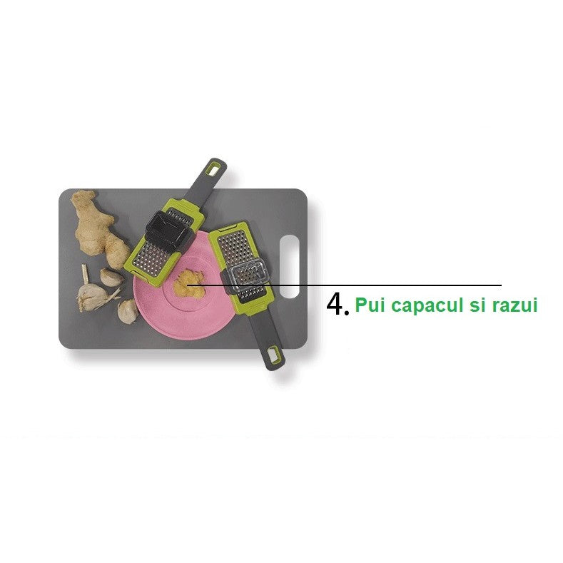 Răzătoare multifuncțională Vivimall utilizată pentru mărunțit cașcaval, perspectivă lifestyle