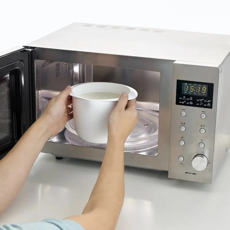 Recipient pentru Preparat Branza, Vivimall, Capac de Silicon, Cheese Maker din Plastic, Strecuratoare, 17x14.5x12.8 cm, Verde - vivimall.ro