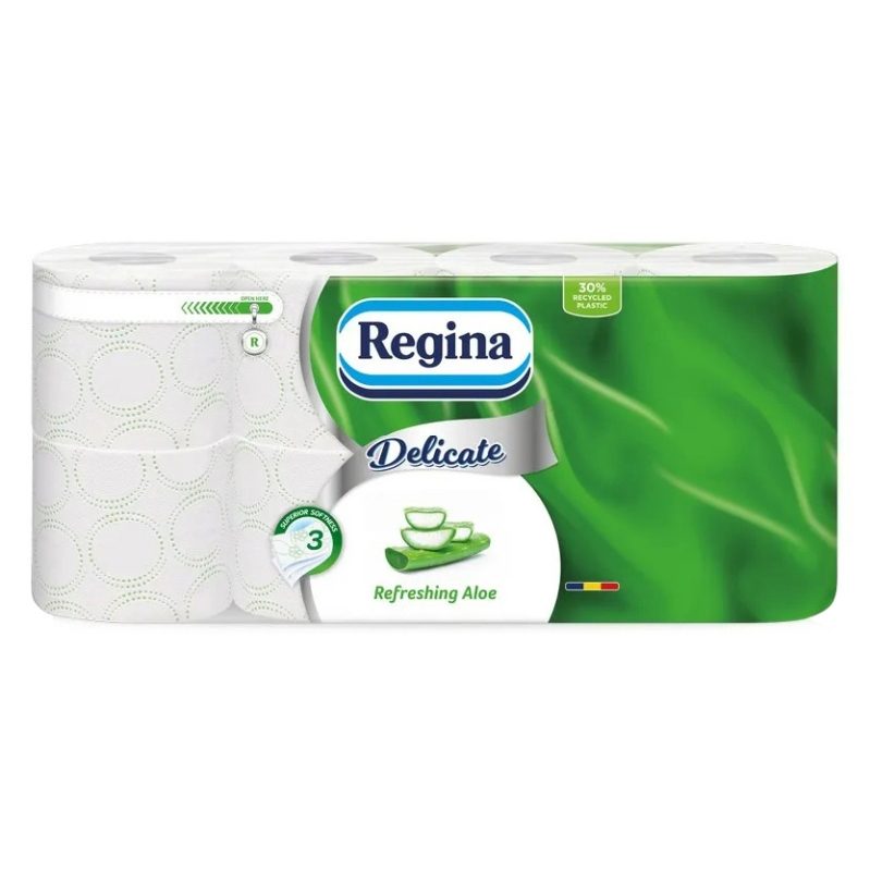 Hartie Igienica, REGINA, Refreshing Aloe, Set 8 Role, 3 Straturi - vivimall.ro