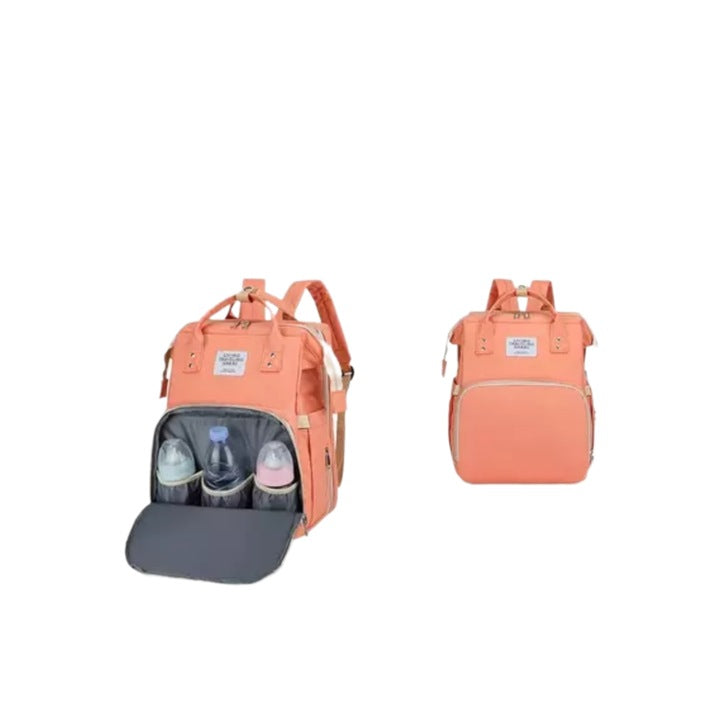 Rucsac Cu Patut Pliabil Roz Pudra | MamiNest 1 - vivimall.ro