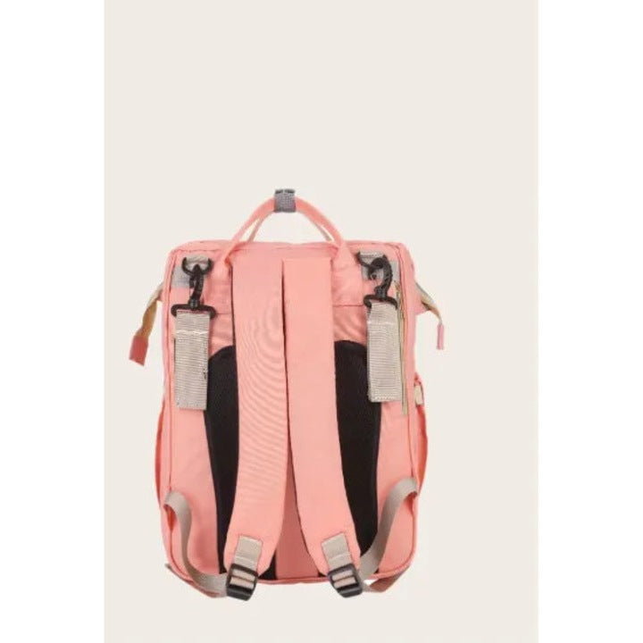 Rucsac Cu Patut Pliabil Roz Pudra | MamiNest 1 - vivimall.ro