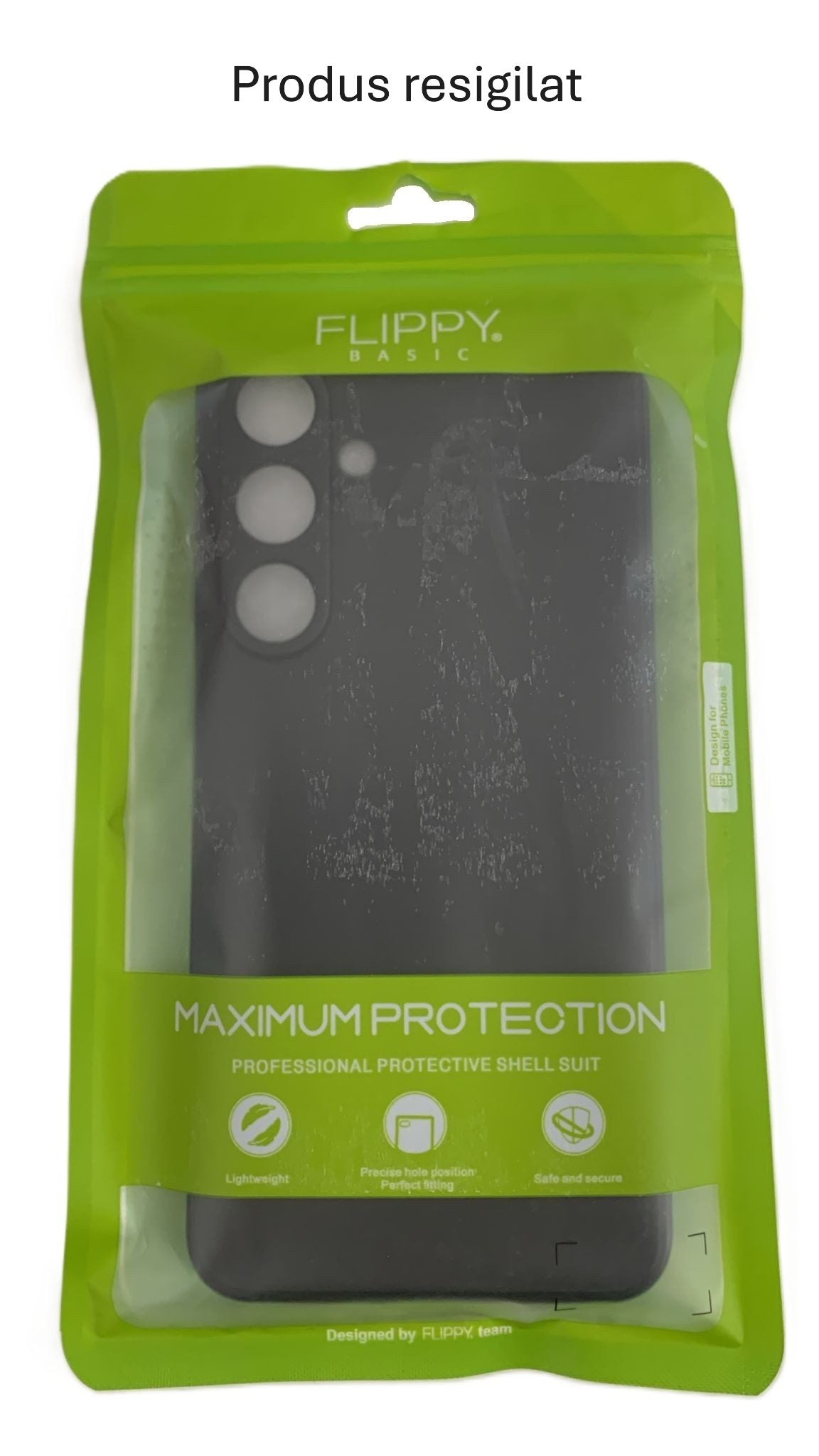 Husă Flippy Samsung Galaxy S24 FE cu protecție cameră ridicată, detaliu spate
