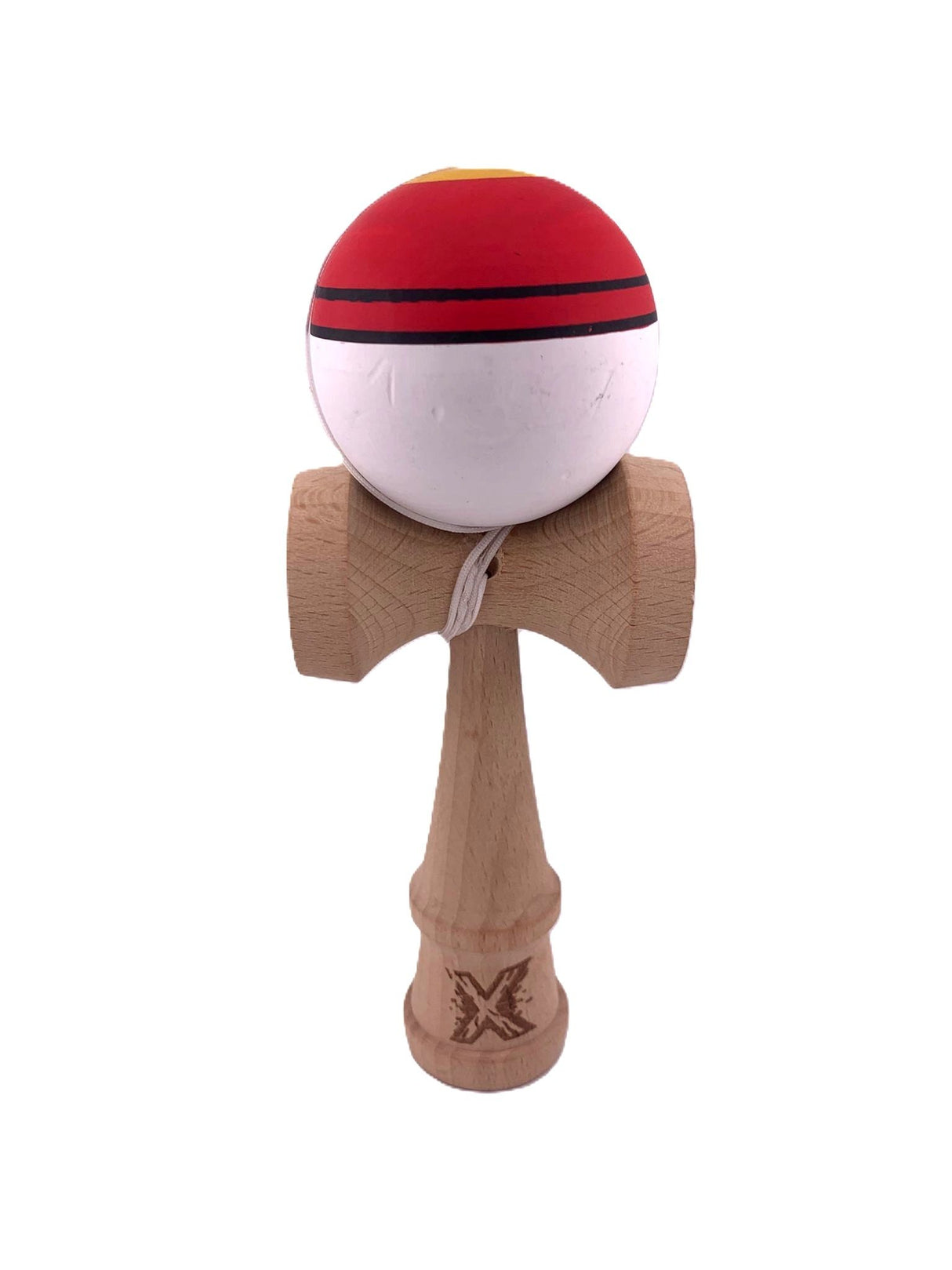 RESIGILAT - Kendama X Originala, Profesionala, Flippy, Big Cups V2, Model Rege Super Sticky Legendary Cupe Mari, Rulment Metalic cu Ata 55 cm, Maner Maro