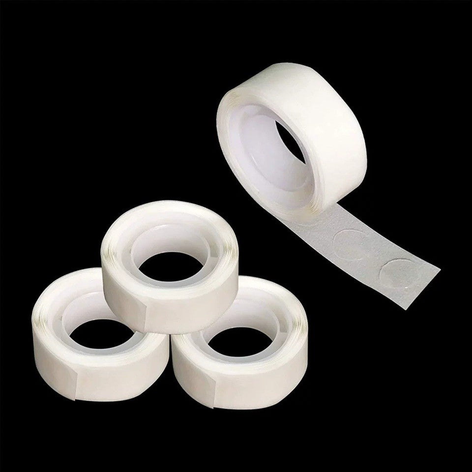 Rola Dubla-Adeziva, Vivimall, pentru Lipit Baloane, 100 de Buline cu Diametru 1.2 cm, Transparent - vivimall.ro