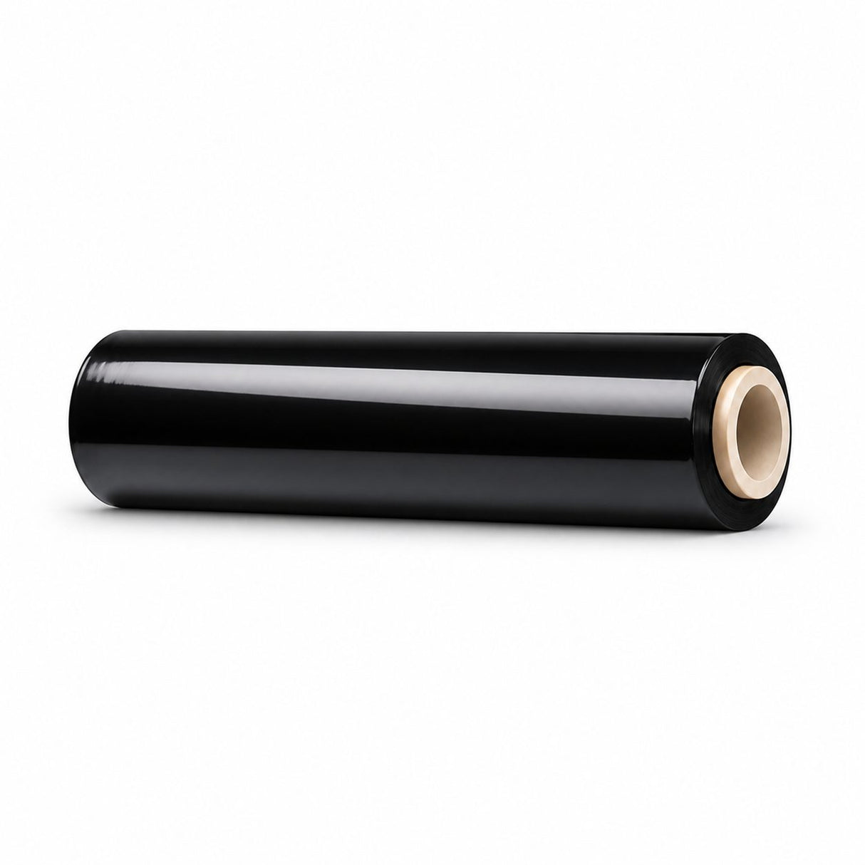 Rolă folie stretch neagră 500 mm lățime, 500 m lungime, 1,5 kg, vedere frontală
