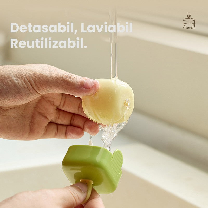 Rola pentru scame, Vivimall, Indreptator de Scame Laviabila, forma de Cub din plastic, Portabil si Dragut 6 x 4.3 x 4.3 cm, Verde Matcha - vivimall.ro