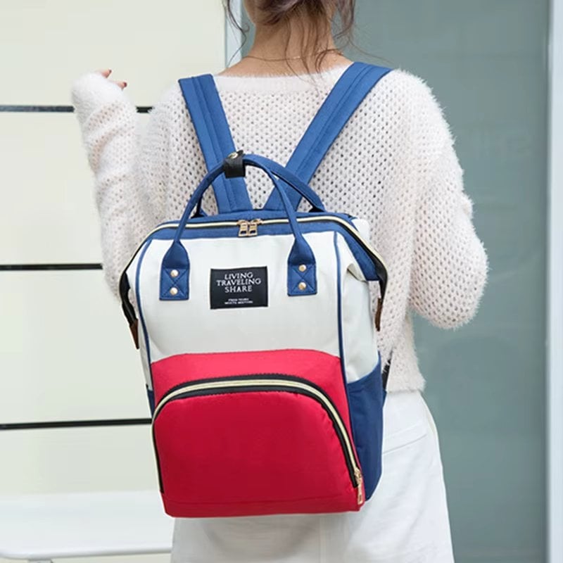 Rucsac Pentru Mamici Alb Rosu | MommyBag 1 - vivimall.ro
