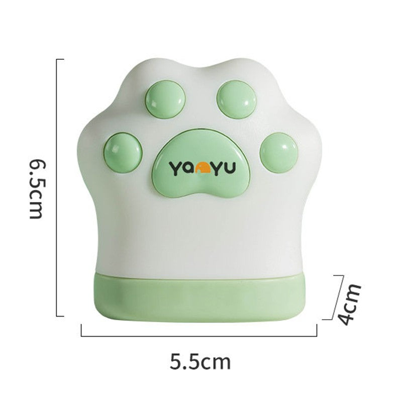 Ruleta Portabila, Vivimall, Ruleta mini pentru Copii, Model Labuta de Pisica, cu Prindere, pentru Masurat Diametrul, 5.5 x 6.5 cm, Banda 1.5m, Verde - vivimall.ro