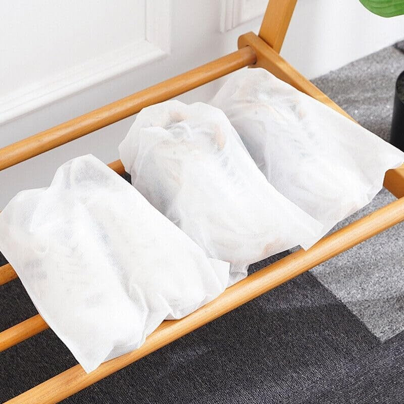 Set 50 De Saci De Depozitare Incaltaminte, De Protectie, Pentru Voiaj, Netesut, Rezistenti La Praf, Protectie Solara, Anti-Ingalbenire, 38X32 Cm, Marime Medie, Transparent - vivimall.ro