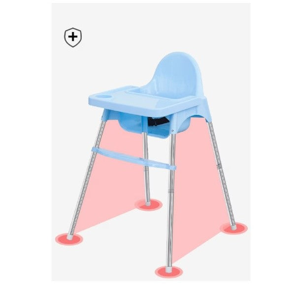 Scaun de masa telescopic pentru bebelusi si copii, Vivimall, cu Suport picioare si Centura de siguranta, reglabil pe inaltime, Varsta 6-32 luni, Gri - vivimall.ro