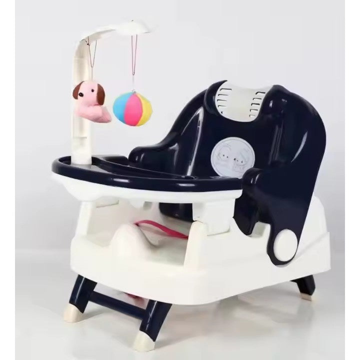 Scaun pentru Copii 2 in 1, Vivimall, pentru Servit Masa si pentru Baie, Multifunctional, Pliabil, Portabil, din Plastic, Spatar Reglabil, 58 x 39 cm, Albastru - vivimall.ro