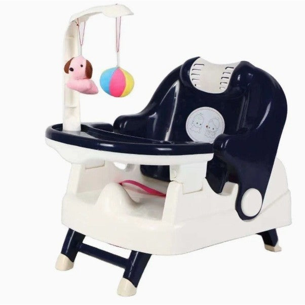 Scaun pentru Copii 2 in 1, Vivimall, pentru Servit Masa si pentru Baie, Multifunctional, Pliabil, Portabil, din Plastic, Spatar Reglabil, 58 x 39 cm, Albastru - vivimall.ro