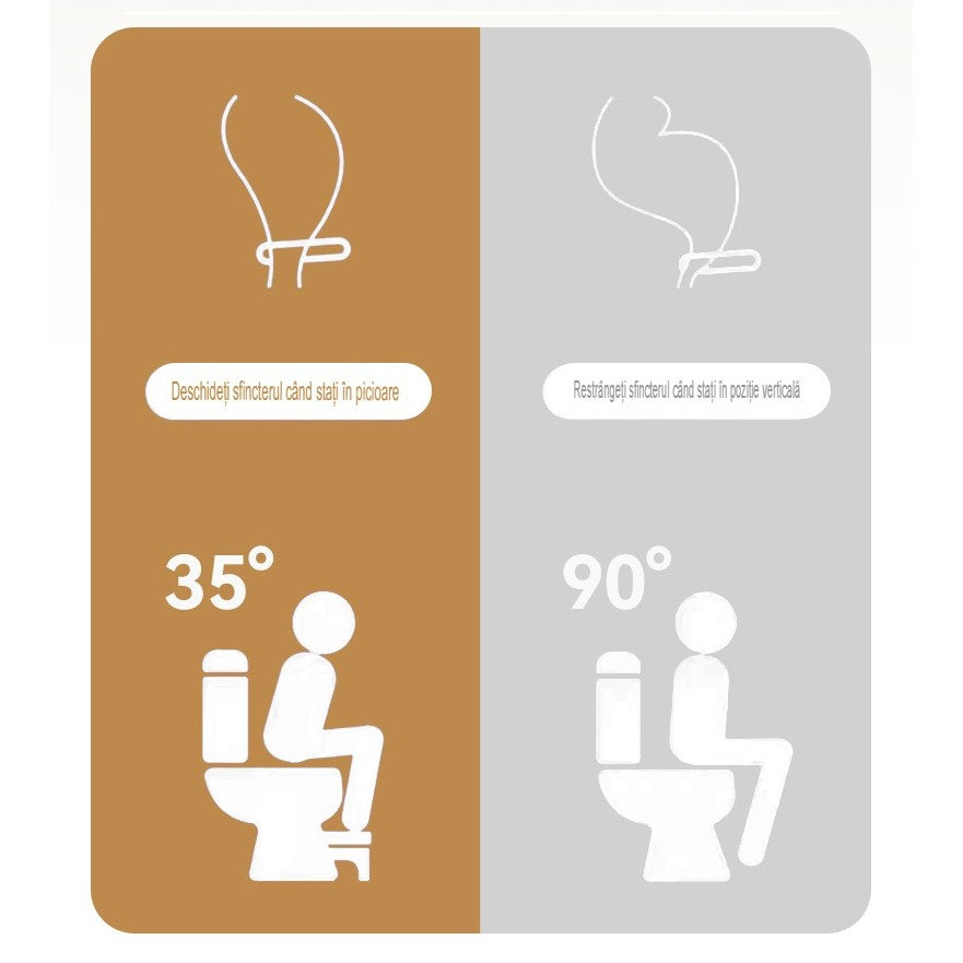 Reductor WC copii Vivimall gri, unghi 35°, design antiderapant, vedere laterală