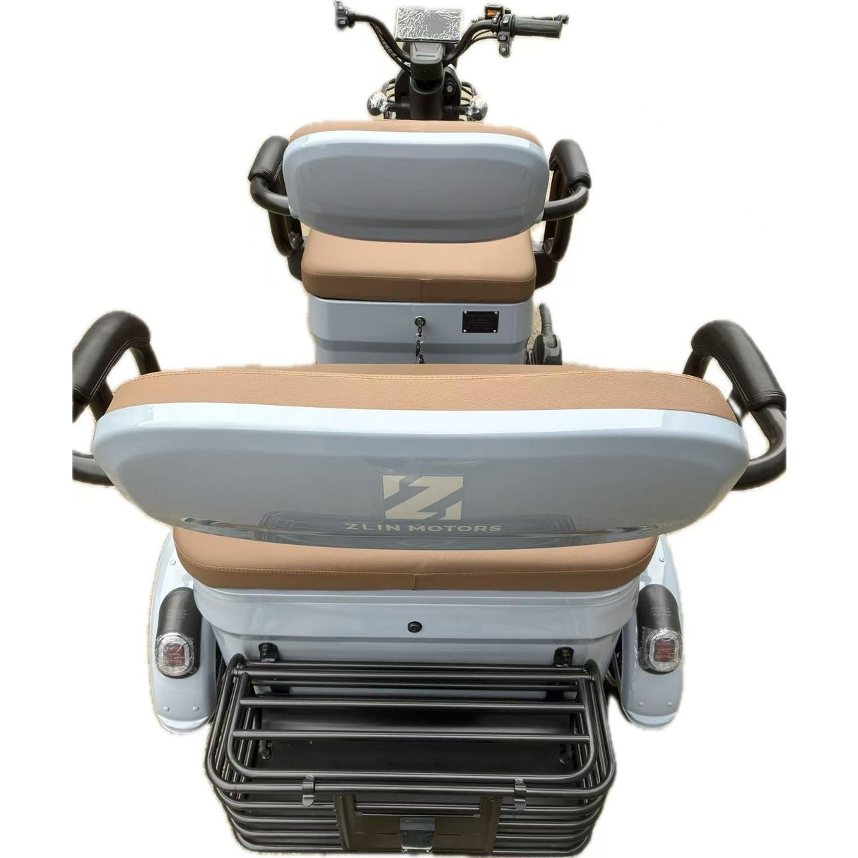 Triciclu Electric V6, Saige, Fara Permis, cu Doua Locuri, Motor 1800W, Baterie 72V24Ah, Autonomie 60km, 220x88x105 cm, Viteza Maxima 25km/h, Gri OldStyle - vivimall.ro