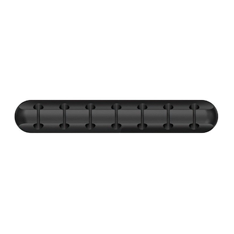 Organizator de Cabluri, Vivimall, Autoadeziv, Multifunctional, 7 Locuri de Suport, 11.8x2.2cm, Negru - vivimall.ro