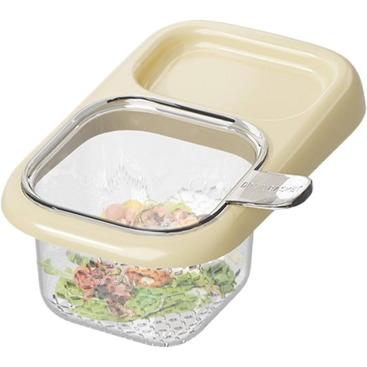 Cos de Scurgere pentru Chiuveta, Flippy, din ABS, cu Maner si Ventuza, Multifunctional, 22 x 13 x 8.5 cm, Crem - vivimall.ro