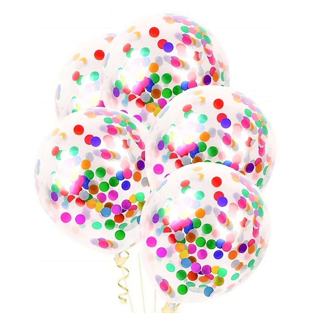 Set 10 Baloane din Latex, Vivimall, Model Party Confetti, 30 cm, Multicolore, 2.8 g - vivimall.ro
