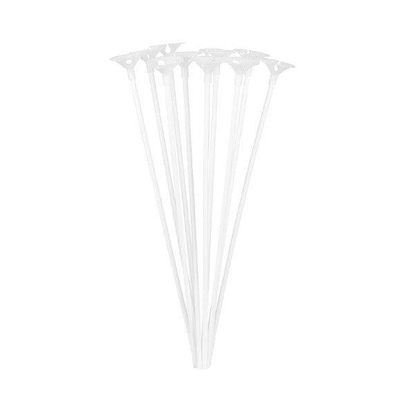 Set 10 Bete cu Rozete pentru Baloane, Vivimall, Suporturi de plastic, Usor de instalat, Reutilizabil, Pentru aniversare, Nunta, Ziua de Nastere, Decor, 40 cm, Transparente - vivimall.ro