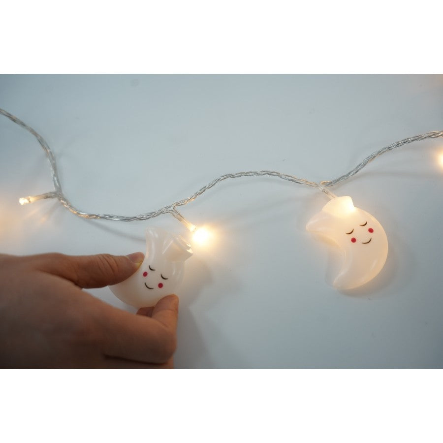 Set 10 Ornamente pentru Instalatie, Flippy, Atasare la Instalatia de Craciun, Design Festiv, Protectie Becuri Instalatie, Rezistente la Zapada, Interior/ Exterior, Model SemiLuna - vivimall.ro