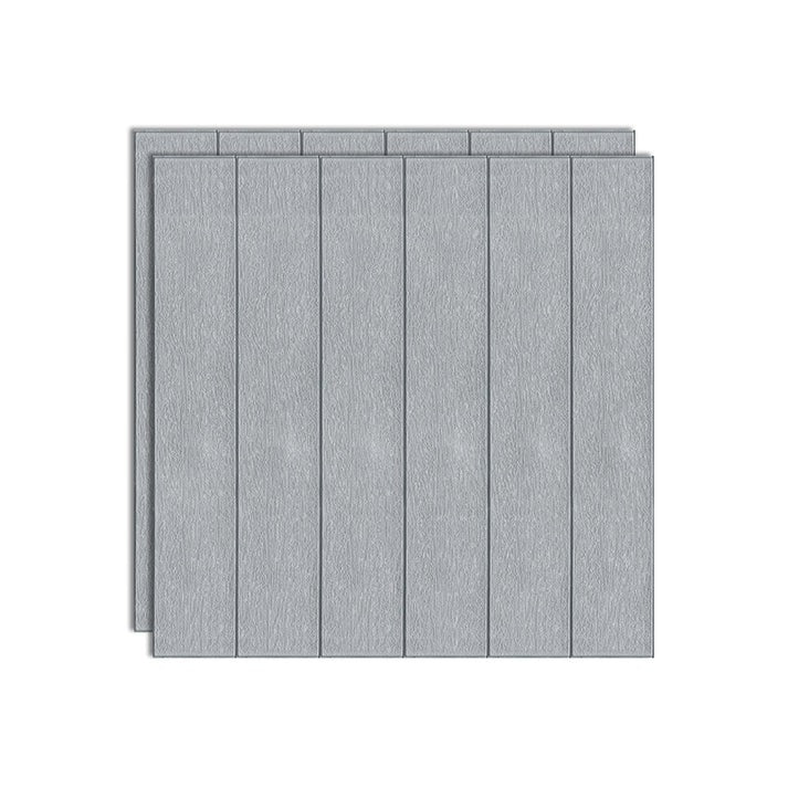 Set plăci decorative 3D gri aplicate pe perete dormitor, suprafață acoperită 4,9 mp