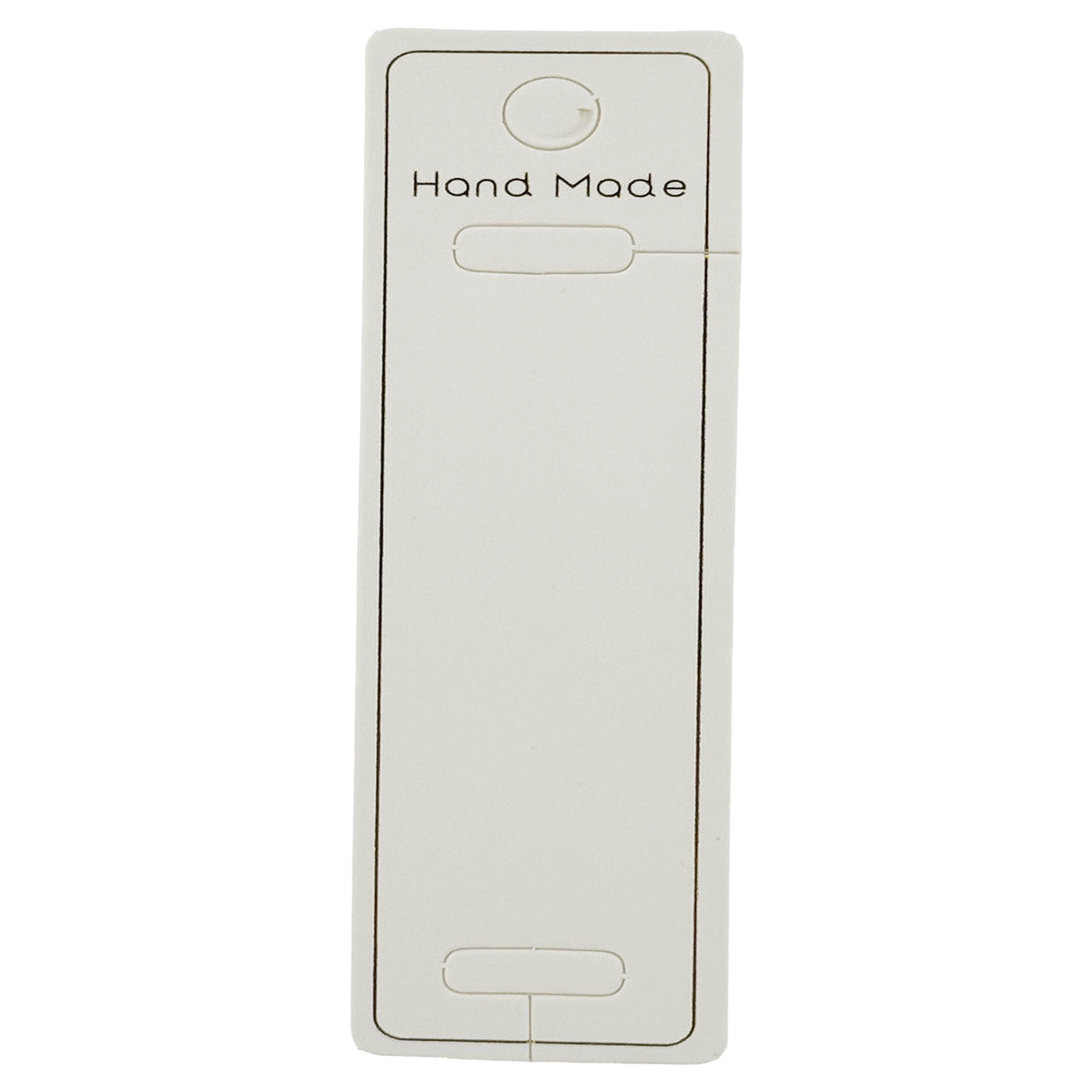 Ambalaje de Carton pentru Bratari, Flippy, Set 100 Bucati, Cartonase Suport Bratara, Model Hand Made, 11,5 x 3 cm, Alb - vivimall.ro