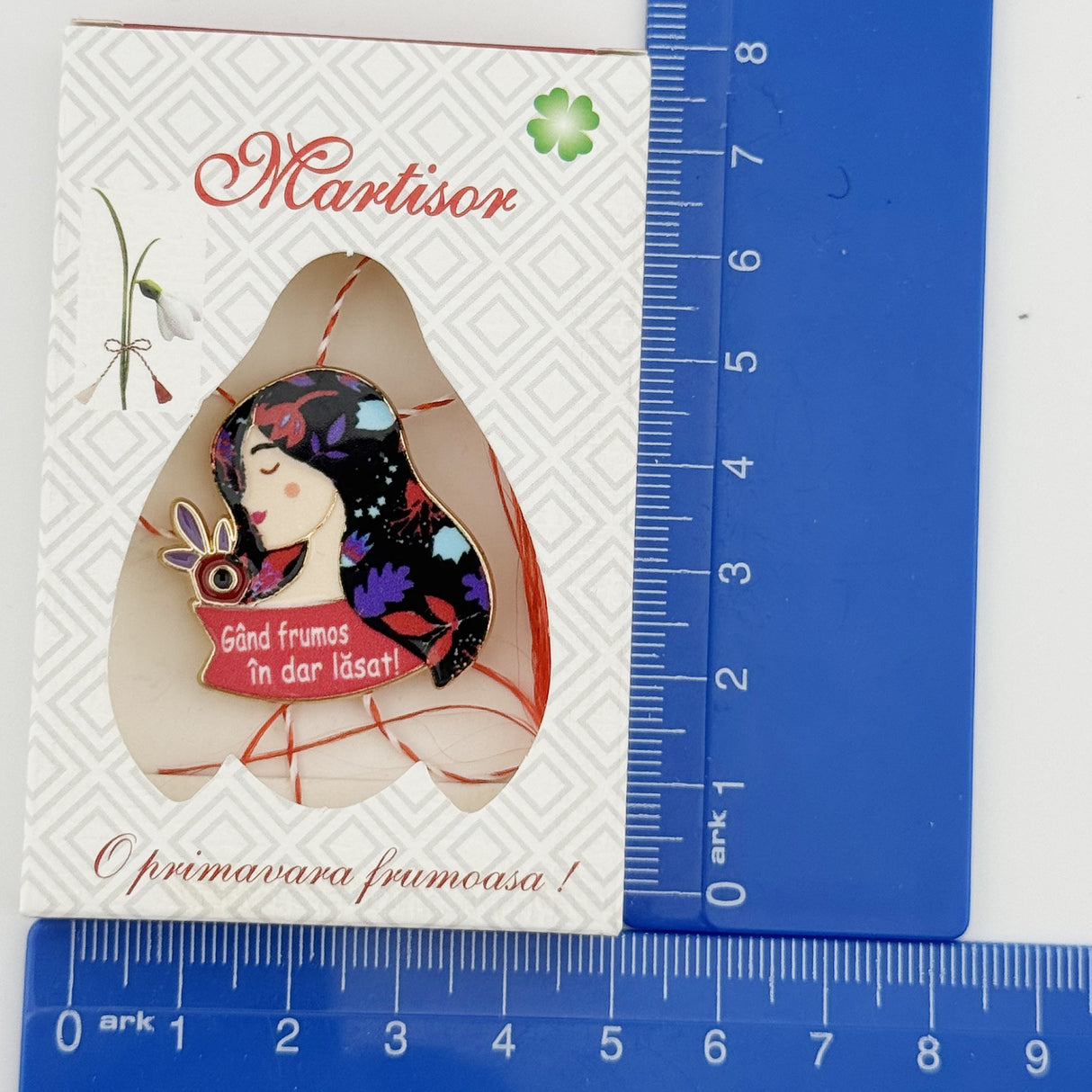 Ambalaje de Carton pentru Martisoare, Flippy, Set 100 Bucati, Cutii Brosa, Model Decupaj Ghiocel, Gri/Rosu - vivimall.ro
